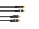 Omnitronic Kabel CC-03 2x2 Cinch rot/sw 0,3m HighEnd
