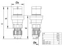 CEE-form 63A Stecker, 400V, 5pol, Schraubkontakt, IP44,...