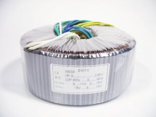 Transformer Sec.: 60-0-60V/11V/15V/15-0-15V Pri.: 230V (M650) PAP-650