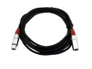 Omnitronic XLR cable 3pin 3m bk/rd