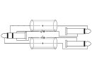 Omnitronic Kabel AC-35 3,5Klinke st/2xKlinke6,35 6m