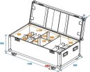 Roadinger Flightcase 8x ML-56/ML-64