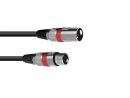 Omnitronic XLR Kabel 3pol 1m schwarz/rot