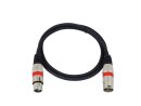 Omnitronic XLR cable 3pin 1m bk/rd