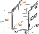 Roadinger Spezial-Kombi-Case Profi, 10 HE Rollen