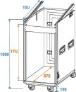 Roadinger Spezial-Kombi-Case Profi, 17 HE Rollen