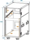 Roadinger Spezial-Stage-Case Profi Rollen