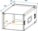 Roadinger Verstärkerrack PR-2, 6HE, 47cm tief