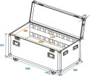 Roadinger Universal-Tour-Case mit Rollen 120 cm