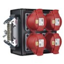 Lodestar Breakout-box, 4 x CEE 4P 16A Red