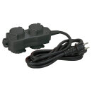 Showtec 2 + 2-way IP20 Multisocket, 1,5 m cable 3 x 1,5...