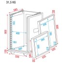 Showgear Combi Case, Rackcase mit Topmount, 16HE