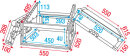 Showgear Combi Case, Rackcase mit Topmount, 4HE