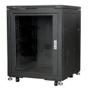 Showgear Pro Serverschrank, schwarz, 12HE, Glastür