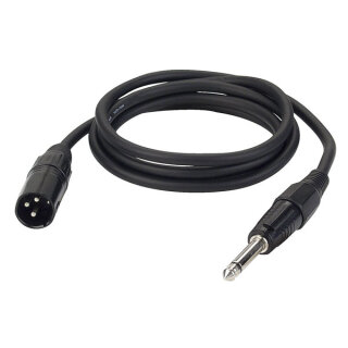 DAP-Audio Adapterkabel, XLR 3pol männlich auf Klinke Mono, 1,5 Meter