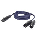 DAP-Audio Adapterkabel, XLR 3pol weiblich auf 2x XLR 3pol...