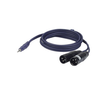 DAP-Audio Adapterkabel, Stereo Mini-Klinke auf 2x XLR 3pol männlich, 3,0 Meter
