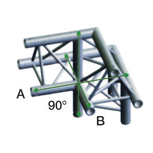 Milos Pro-30 Triangle F Truss, Corner down right, apex up, ALF31, 90° corner