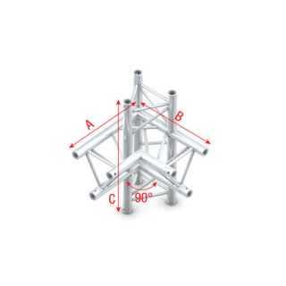 Milos Pro-30 Triangle F Truss, Corner up/down, left, 71 cm, ACF45, 90° corner