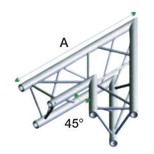 Milos Pro-30 Triangle G Truss, Corner, ACU19, Receivers included, 45° corner