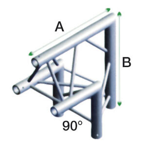 Milos Pro-30 Triangle G Truss, apex up, ACU24, 90° corner