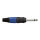 DAP-Audio 6.3 mm. Jackplug mono, Black housing, Blue endcap