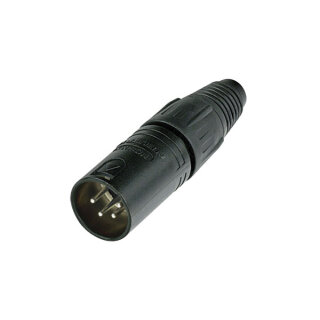 DAP-Audio XLR 4p Male connector, Black housing with silver contacts