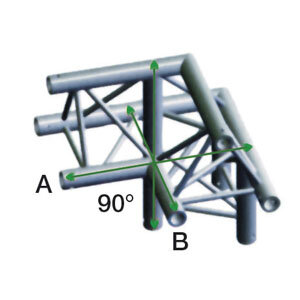 Milos Pro-30 Triangle P Truss, down right, apex up, ALB31, 90° corner