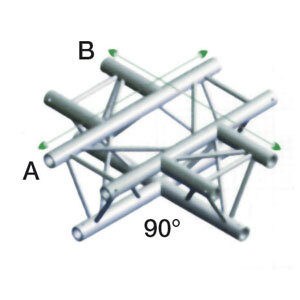 Milos Pro-30 Triangle P Truss, Cross 4-way horizontal-71 cm, ACB41, 90° corner