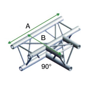 Milos Pro-30 Triangle P Truss, Cross 3-way horizontal, 71 cm, ATB36, 90° corner