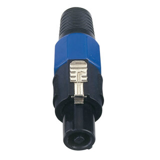 DAP-Audio Speakerconnector 4p. Black housing, Male, blue endcap