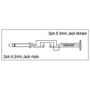 DAP-Audio XGA09, Adapter/Verbinder, Klinke männlich mono auf Klinke weiblich