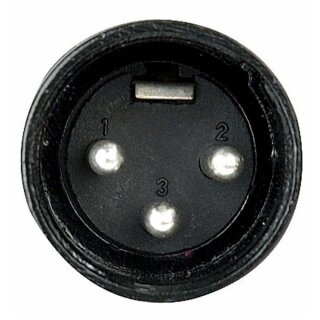 DAP-Audio XLR 3-pol Stecker, männlich, schwarzes Gehäuse, schwarze Endkappe