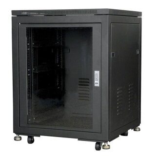 Showgear Pro Serverschrank, schwarz, 16HE, Glastür