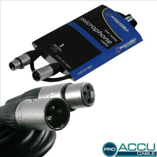 Accu Cable AC-PRO-XMXF/1, Mikrofonkabel, XLR männlich/male, weiblich/female, 1 Meter