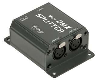 JB Systems Mini DMX-Splitter, 1x 3-pol DMX-in, 2x 3-pol DMX-Out