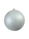 Deco Ball 20cm, silver, glitter