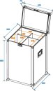 Roadinger Flightcase 4x PMB-8