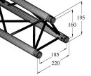 Alutruss Decolock DQ3-250 3-Punkt-Traverse, 25cm