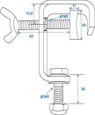 Eurolite TH-25 Haken für 25mm Rohr, silber, max. 10kg Last