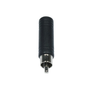 Accu Cable 6,3 mm Mono Jack weiblich- RCA Cinch männlich, Adapter Stecker, jack 6,3mm mono f - RCA Cinch male adapter