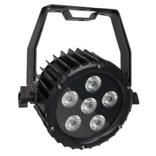 Showtec Power Spot 6 Q5, 6x 10 Watt LED, RGBWA, 25 Grad Abstrahlwinkel, flimmerfrei, lüfterlos, Doppelbügel