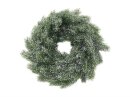 Fir wreath, snowy, PE, 45cm