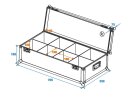 Roadinger Flightcase 8x AKKU UP-4