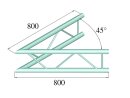 Alutruss Decolock DQ2-PAC19V 2-way Corner 45°