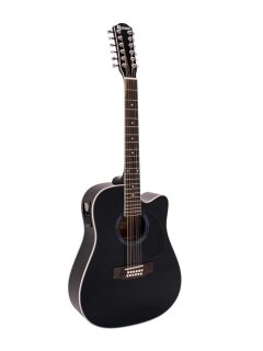 Dimavery DR-612 Western-Gitarre 12-saitig, schwarz