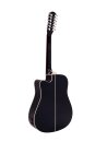 Dimavery DR-612 Western guitar 12-string, black