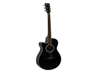 Dimavery AW-400 Western-Gitarre LH, schwarz