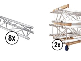 Alutruss Set Trilock 6082-2000 + Trusswagen Kombi