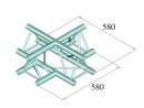 Alutruss Decolock DQ3-PAC41 4-Way Cross Piece